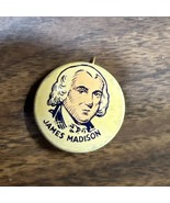 1930's James Madison Cracker Jack pinback button PRESIDENT Series - $24.99