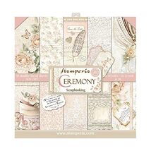 STAMPERIA SBBL42 Paper Pad 10 Sheets Double Sided Wedding Paper, Multi-C... - $46.00