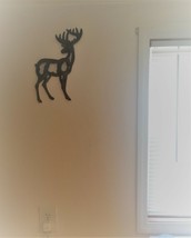Med Cast Iron 3-D Deer Metal Art Wildlife Rustic Lodge Mountain Cabin Wall Decor - £26.32 GBP