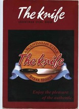 The Knife Argentinian Steak House Menu Hallandale &amp; Sunrise Florida  - £14.24 GBP