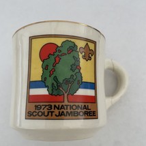 Boy Scout 1973 National Scout Jamboree coffee cup mug cracked - £3.86 GBP