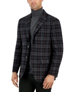 Tommy Hilfiger Conrad Men&#39;s Modern-Fit Plaid All Wool Sport Coats Grey/B... - $96.02 CAD
