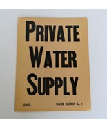 Vtg Private Water Supply Sign Issued Paper Ephemera Water District 1 - €11,07 EUR