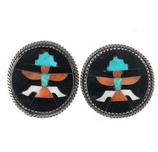 c1940&#39;s John Gordon Leak Zuni sterling screw back earrings - $643.50