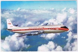 Postcard Trans Canada Airlines Vanguard With TCA Air Canada Sticker - £2.87 GBP