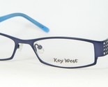 Key West 101 03 Blu Occhiali da Sole Montatura Metallo W/Cristalli 53-16... - $56.86