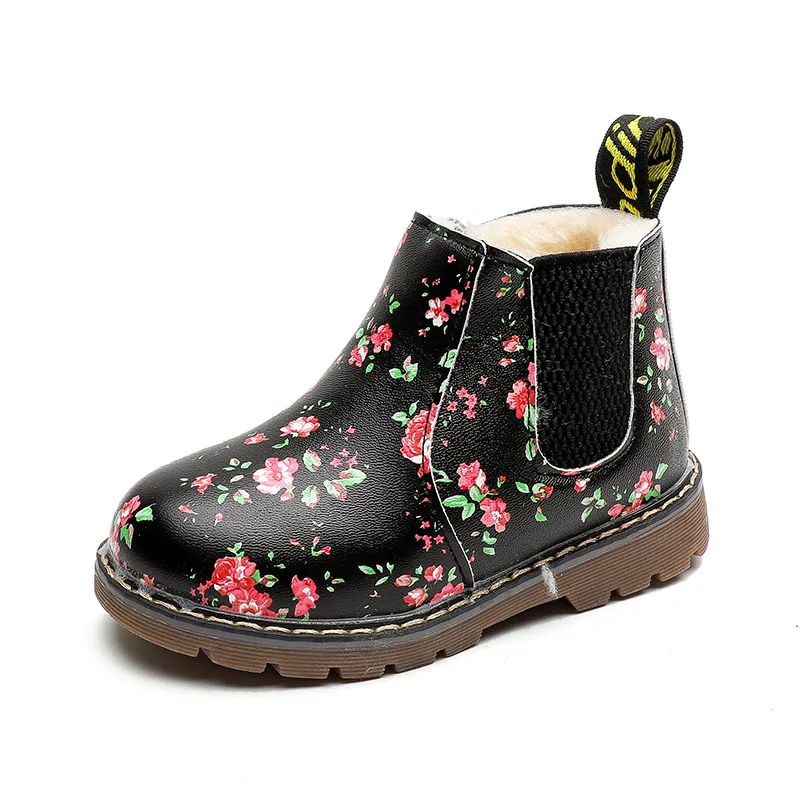  casual print ankle boots toddler boys girls casual shoes winter warm chelsea boots for thumb200