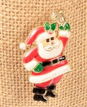 Christmas Santa Pin Brooch Vintage Made in Hong Kong VGC - £6.02 GBP