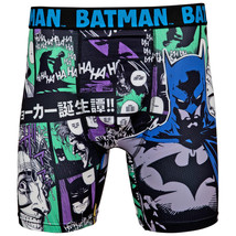 DC Comics Batman Panels Japanese Text Boxer Briefs Black - £17.36 GBP