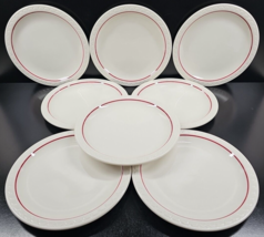 8 Syracuse China Cardinal Lines Dinner Plate Set Vintage Restaurant Ware MCM Lot - £86.92 GBP