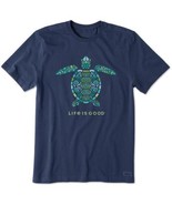 Life is Good Large Men&#39;s Mandala Turtle Short Sleeve Tee - £19.68 GBP