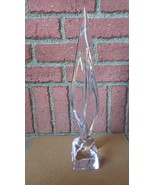 LARGE DAUM FRANCE MID CENTURY MODERN ART GLASS CRYSTAL TORCH FLAME SCULP... - £271.15 GBP