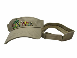 Khaki Palm Tree Island Tropical Florida Key West Conch Republic Visor Hat Cap - £17.32 GBP