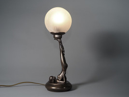 Art Deco Vintage Table Lamp Sculpture Lamp, Deco Home , Gift - £191.96 GBP