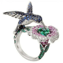 Milangirl Crystal Rhinestone Bird  Flower Ring - $38.95