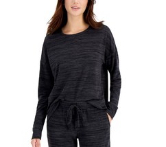 Alfani Womens French Terry Pajama Top,Black,Large - £31.32 GBP