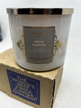 Bath &amp; Body Works White Barn White Pumpkin 3 Wick Candle - $27.71