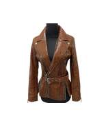 Brown Leather Blazer - Real Python Snakeskin Jacket - $1,200.00+