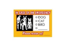 In Case of Emergency Please Rescue Us Dog Cat Bird Easy Fill In 5x7 Magn... - $5.89