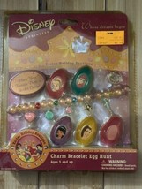 Disney Princess Easter Glamour Set NRFB Charm Bracelet Egg Hunt 2003 Vintage - $24.75