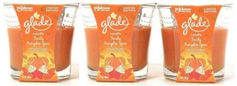 (3 Count) Glade Limited Edition Toasty Pumpkin Spice Single Wick Candle ... - £22.20 GBP