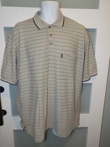 Back Bay Brown Striped SS Polo Shirt Size XXL Men's - $17.10