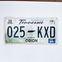 2008 United States Tennessee Obion County Passenger License Plate 025 KXD - £14.78 GBP