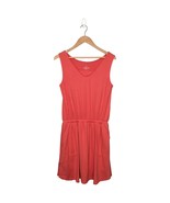 Cuddl Duds Womens Size S Flexwear Romper Tank Dress Sleeveless Spiced Coral - $24.35 CAD