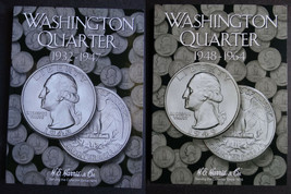 Set of 2 He Harris Washington Quarters Coin Folder 1932-1964 Number 1 And 2 Book - $14.95