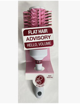 Conair Pink &amp; White Flat Hair Advisory  Round Hair Brush - Root Boosting... - $12.19