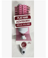 Conair Pink &amp; White Flat Hair Advisory  Round Hair Brush - Root Boosting... - $12.19