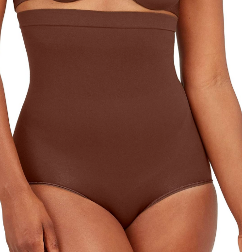 Spanx Higher Power High Waisted Slimming Shaping Brief Panties In Cocoa Size A