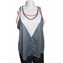 New Lucky in Love Size 12 Large Blue Mesh Workout Tennis Top Tank - AC - £11.95 GBP