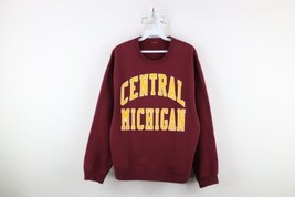 Vintage 90s Mens Medium Faded Spell Out Central Michigan University Sweatshirt - £47.26 GBP