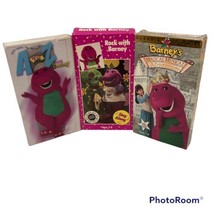 Barney A TO Z / Magical Musical Adventure/ Rock W Barney VHS LOT Tested Vintage - £37.28 GBP