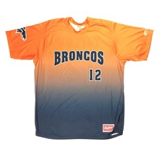 Rawlings Broncos Football Training Shirt Taylor #12 Men's XL Orange Navy - $7.50
