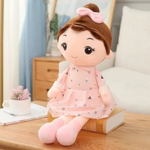 Plush Girls Doll with Clothes Kid Girls Baby Appease Toys Stuffed Soft Cartoon P - £14.74 GBP