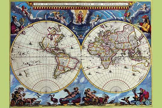 Stereographic Map of the World - Theatrum Orbis Terrarum - $19.97