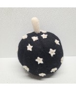Pottery Barn Kids BOO Wool Black White Stars Pumpkin Plush Halloween Dec... - $93.95
