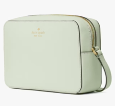 Kate Spade Harper Mint Leather Crossbody Bag WKR00062 Light Olive Purse ... - $89.09