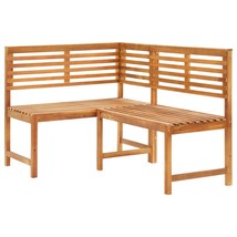 Garden Corner Bench 140 cm Solid Acacia Wood - £137.36 GBP