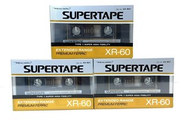 3x Sealed REALISTIC Radio Shack SuperTape XR-60 Minute Blank Audio Cassette - $14.84
