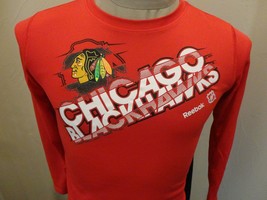 Reebok Chicago Blackhawks Polyester Long Sleeve NHL Hockey Shirt Youth M... - £15.18 GBP