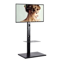 Floor Tv Stand Free-Standing: 65 Inches Tv Mount Stand With Height Adjustable Ti - £97.72 GBP