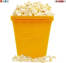 5Core Popcorn Maker Bowl Microwave Silicone Kernel Corn Air Popper Yellow - £7.35 GBP