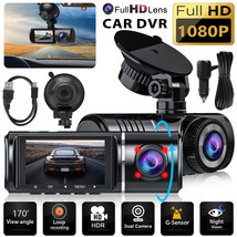 HD 1080P Dual Lens Dash Camera Car Front Inside Recorder Night Vision G-Sensor - £75.96 GBP