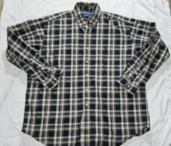 POLO RALPH LAUREN Blake Shirt Men&#39;s  XL Button Long Sleeve plaid black t... - £14.16 GBP