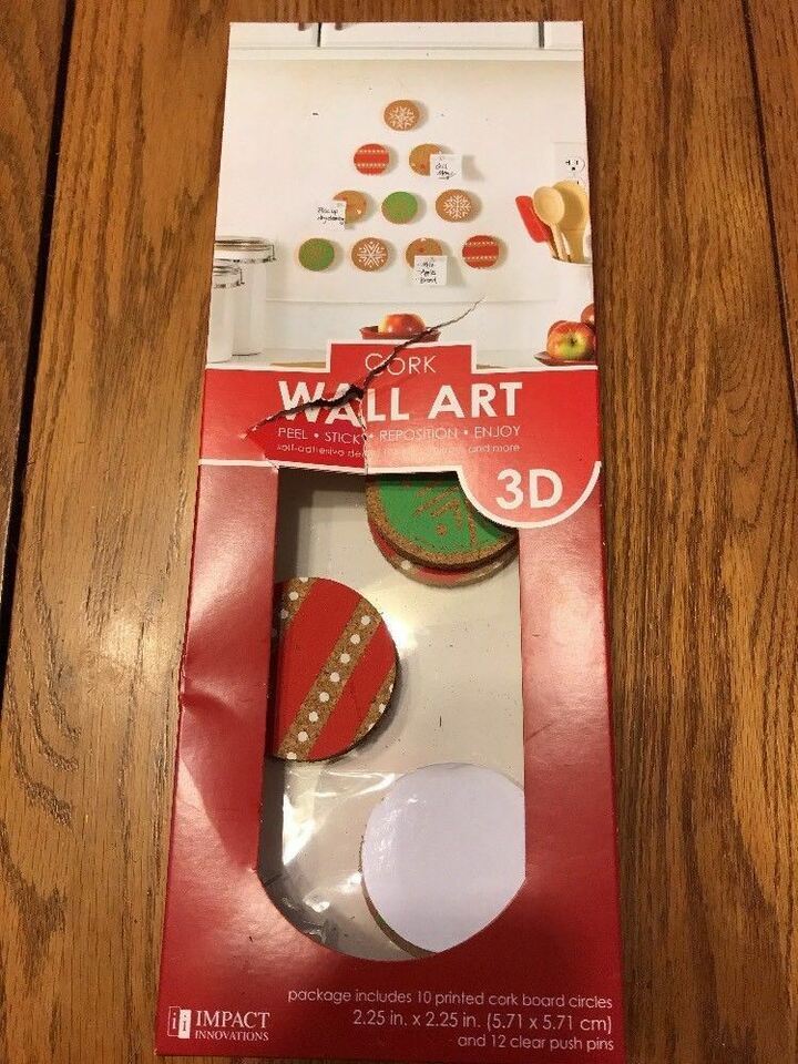 Cork Wall ART 3D 2.25”x 2.25” Ships N 24h Missing 1 Printed Cork - $12.60