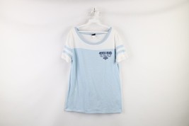 Harley Davidson Womens Medium Distressed Spell Out Striped Short Sleeve ... - $24.70
