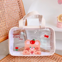 Kawaii Beach Bag for Women PVC Transparent Large Capacity  Makeup Bags Korean Fa - £45.31 GBP